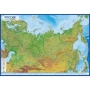 Физическая интерактивная карта России 1:14,5 59х40 настольная карта